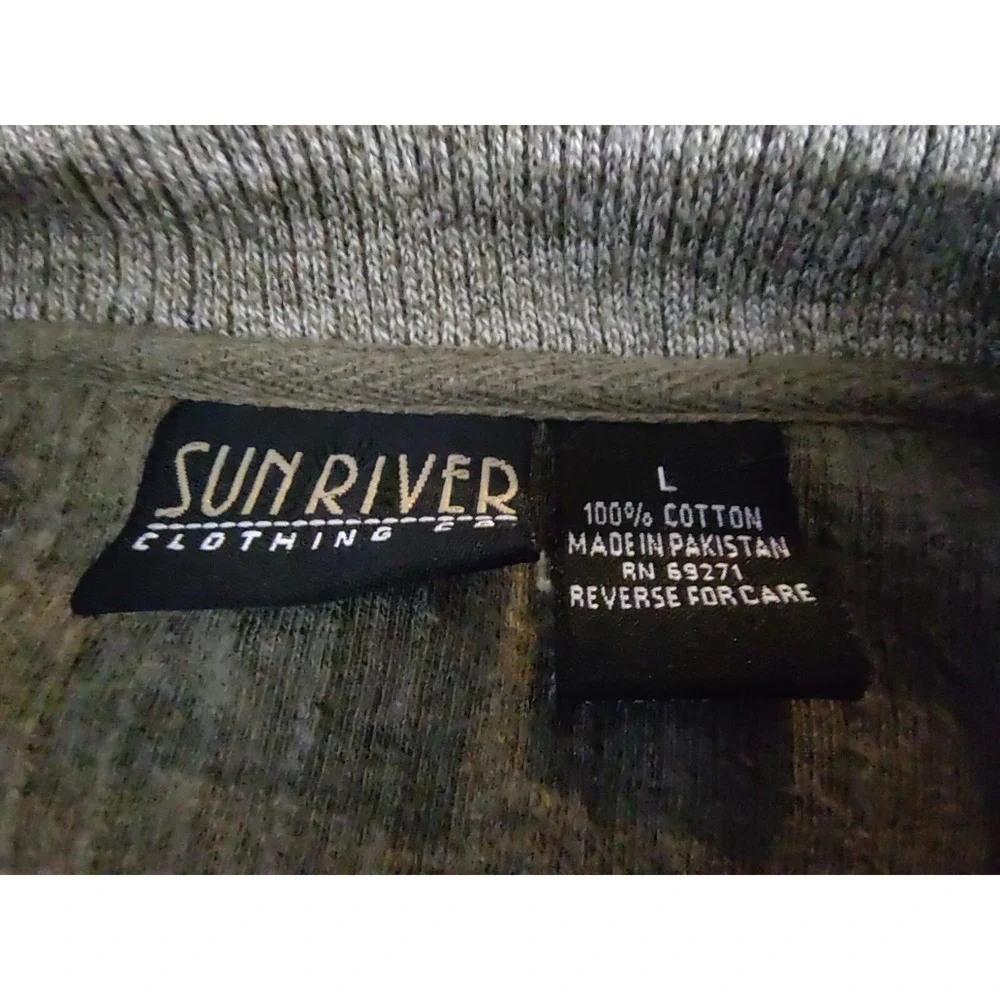 Sun River Clothing Co Sweater Casual Quarter Zip Mens Size Large Brown‎